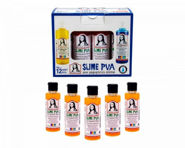 Monalisa Sıvı Yapıştırıcı Slime 70 ML Fosforlu Turuncu (12 adet)