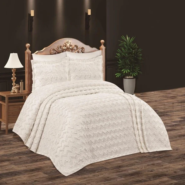 Royam Prestij Çift Kişilik Yatak Örtüsü Pike Takımı 6 Parça - 3