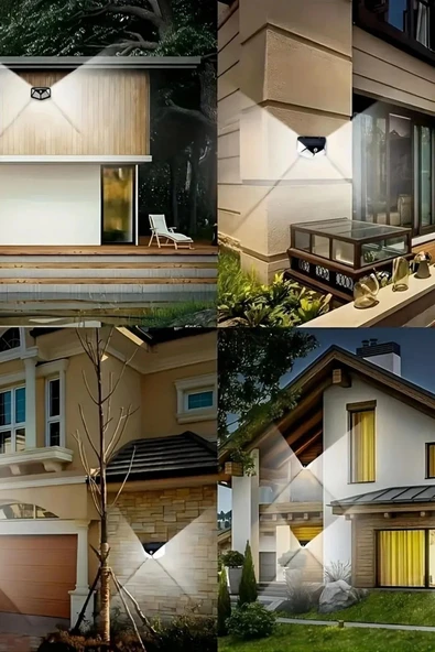 100 LED Güneş Enerjili Solar Bahçe Aydınlatma 3 Modlu Hareket Sensörlü Su Geçirmez Işık 3 ADET - Resim 2