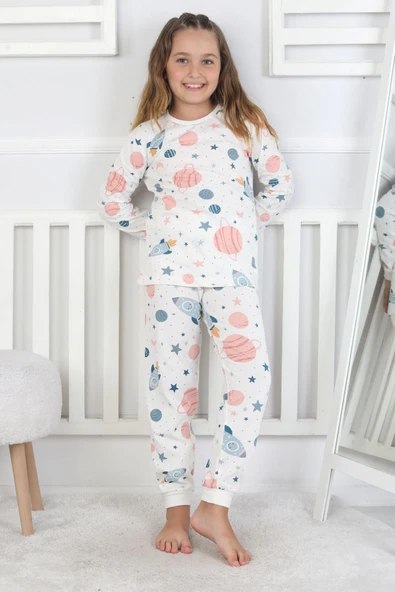 Gezegen Temalı Unisex Çocuk Pijama Takımı ( Kız - Erkek ) ürün görseli
