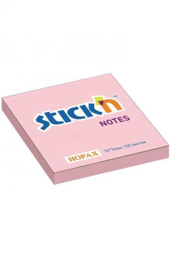 Hopax Stıckn Yapışkanlı Not Kağıdı (12 adet )  100 YP 76x76 Pastel Pembe 21148