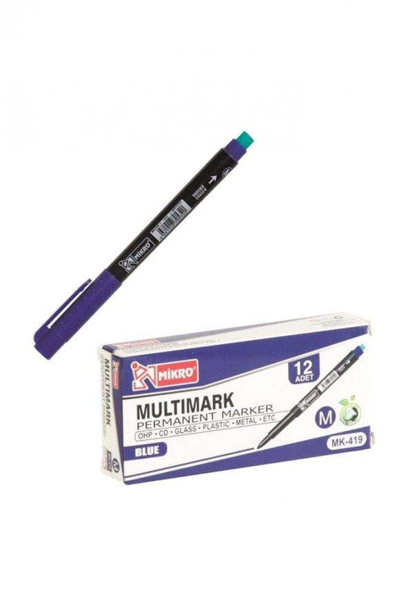 Mikro CD Kalemi Permanent M Seri Mavi MK 419 (12li)