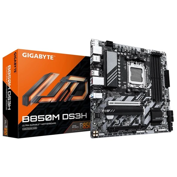 GIGABYTE B850M DS3H DDR5 HDMI DP-TYPEC PCIE 5.0 AM5 mATX ürün görseli