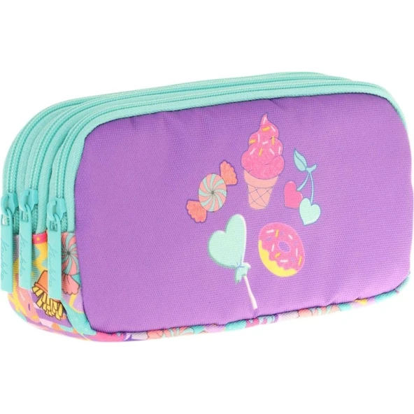 Kaukko Kıds 3 Bölmeli Kalem Çantası (paterned Sugar)krn-L8231 ürün görseli