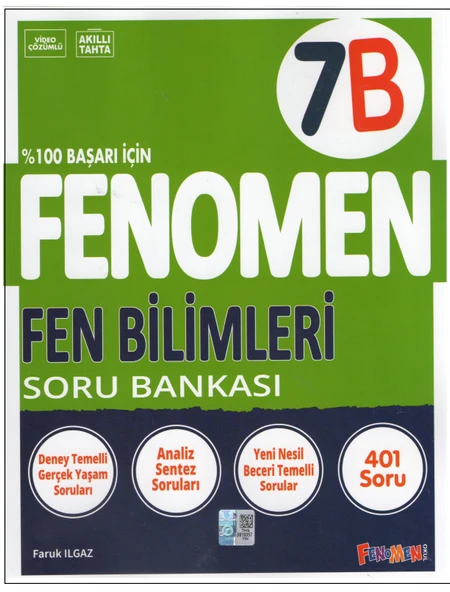 Fenomen 7. Sınıf 7B fen bilimleri soru bankası ürün görseli 1