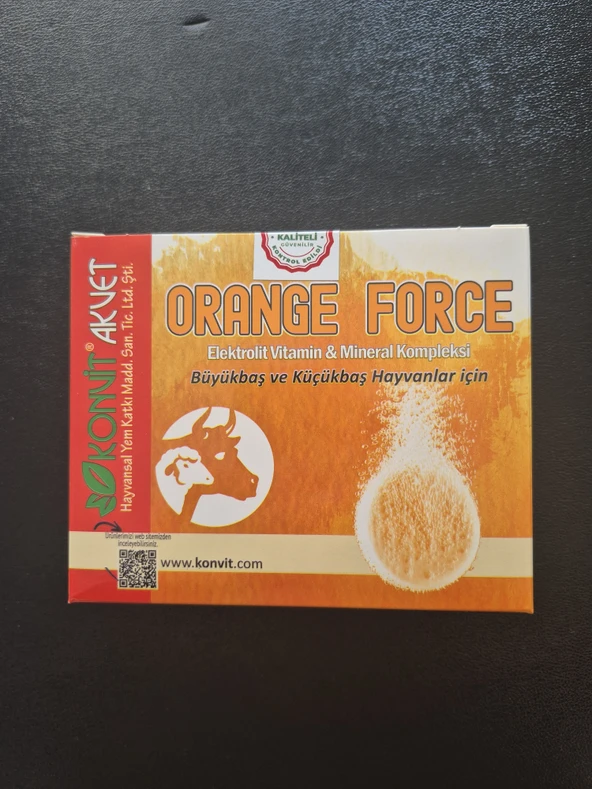 Orange Force Elektrolit Vitamin ve Mineral Kompleksi 10 adet x 50 gr - 1