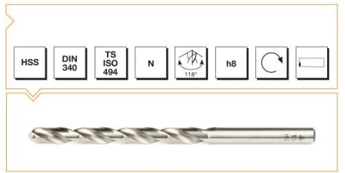HSS Din 340 RN Uzun Matkap Ucu 12 mm-MTE B00007201200 ürün görseli