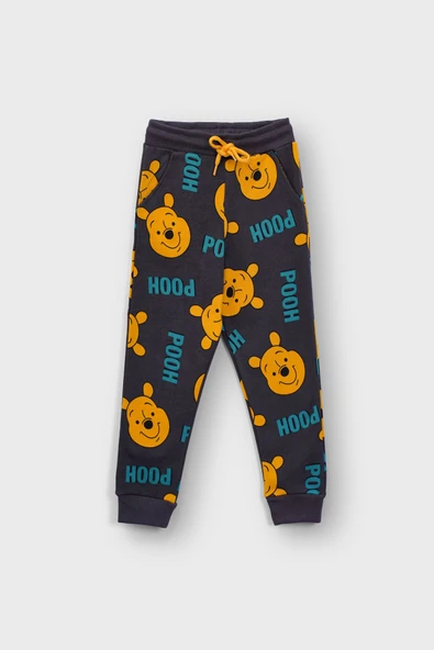 2'Li Basic Şardonlu 2 İplik Eşofman Set ( Winnie The Pooh - Haki ) - 4