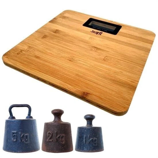 Techfit Bambu Banyo Baskülü Yüksek Hassasiyetli Darbelere Dijital Dayanıklı Terazi Tf 1065 M ürün görseli
