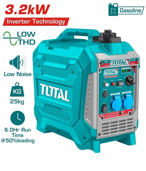 Total 3.2 KW İnverter Benzinli Jeneratör TP535006 ürün görseli