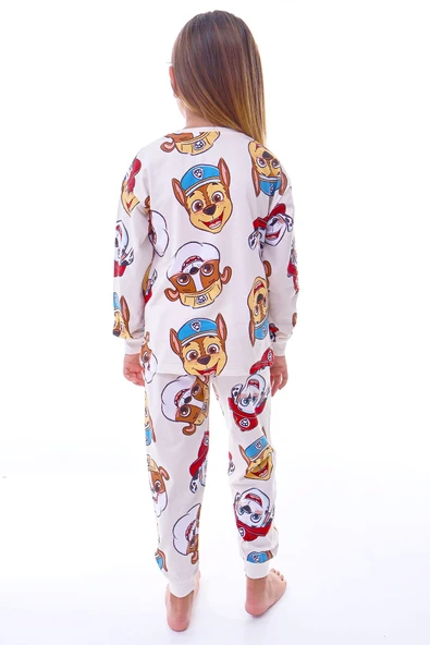 2'Li Paw Patrol Ve Sevimli Sky Desenli Kız Çocuk Pijama Takımı - 6