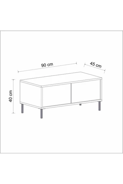 Meltem Çelik - BMdekor Orta Sehpa Kozan Antrasit Gold - Resim 4