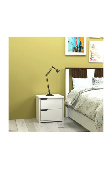 BMdekor Komodin Malarin Beyaz - Resim 2