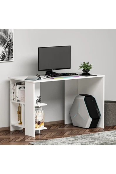 Meltem Çelik - BMdekor Çalışma Masası Arık Beyaz - 3