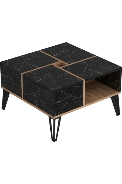 Meltem Çelik - BMdekor Orta Sehpa Nova Mermer Desen Meşe - 4