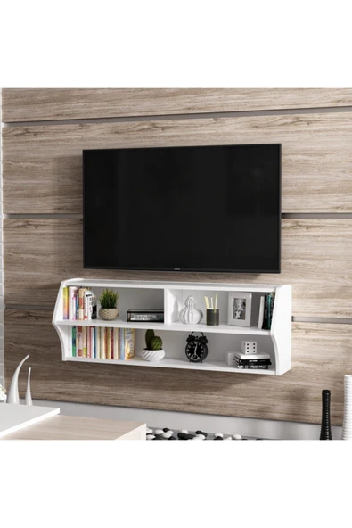 BMdekor Tv Sehpası Sümbül Beyaz 124 Cm - 1