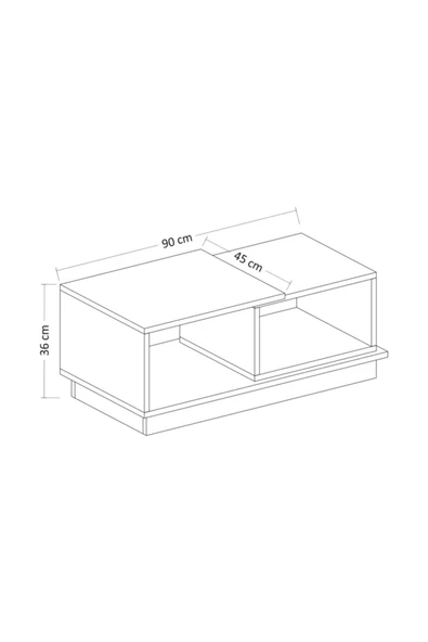 BMdekor Orta Sehpa Concept Antrasit Ceviz - 4