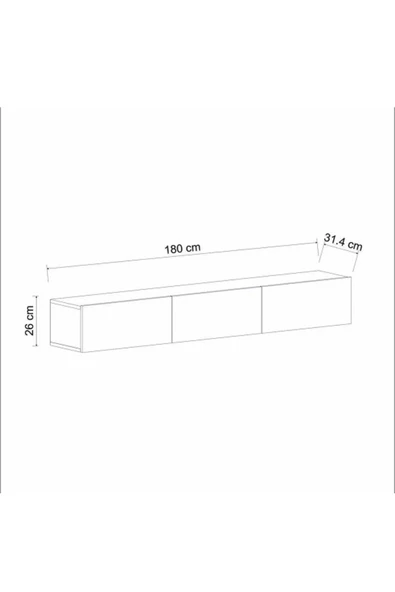 Meltem Çelik - BMdekor TV Sehpası Tunus Ceviz 180 cm - Resim 3