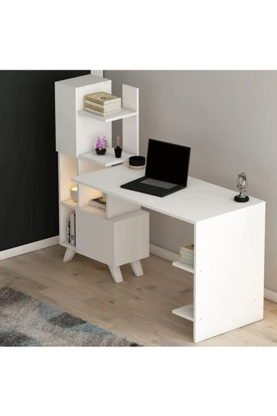 Meltem Çelik - BMdekor Çalışma Masası Artema Beyaz - 3