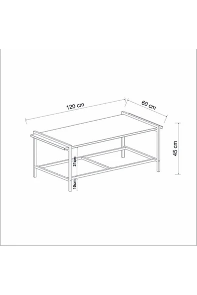 Meltem Çelik - BMdekor Orta Sehpa Leyla Antrasit - Resim 4