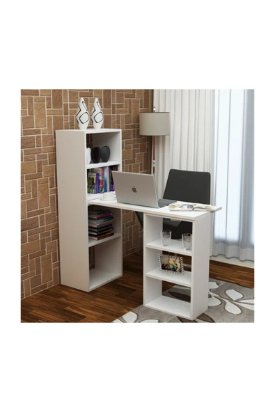 BMdekor Çalışma Masası Bilgisayar Masası West Beyaz - 2