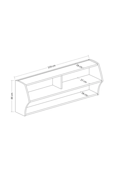 BMdekor Tv Sehpası Sümbül Beyaz 124 Cm - 3