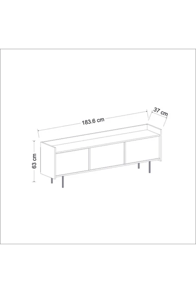 Meltem Çelik - BMdekor Tv Sehpası Angel Beyaz 183 Cm - 5