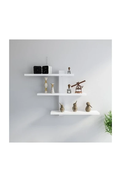 BMdekor Duvar Rafı Mesk Beyaz