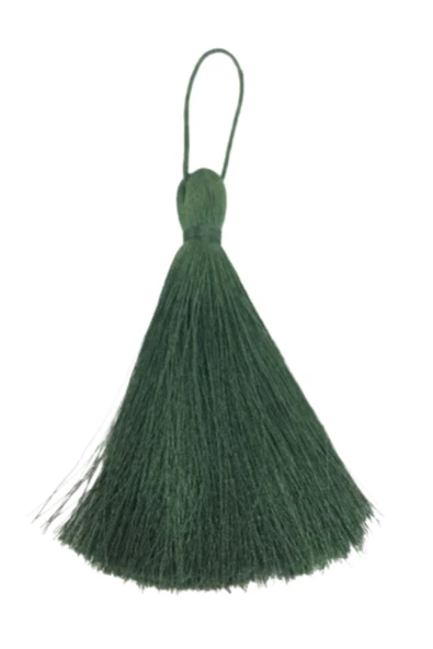 Püskül Tekli 10 cm 1 Adet Haki ürün görseli