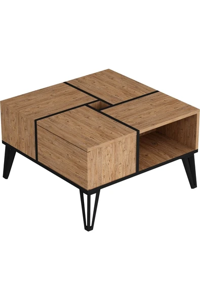 Meltem Çelik - BMdekor Orta Sehpa Nova Atlantikçam Siyah - 3