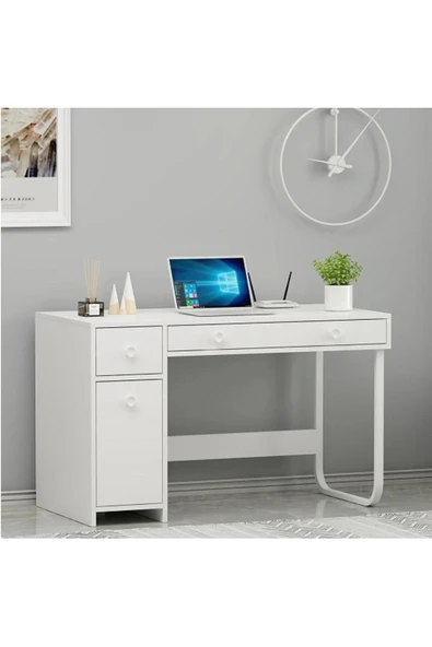 Meltem Çelik - BMdekor Çalışma Masası Arte Beyaz