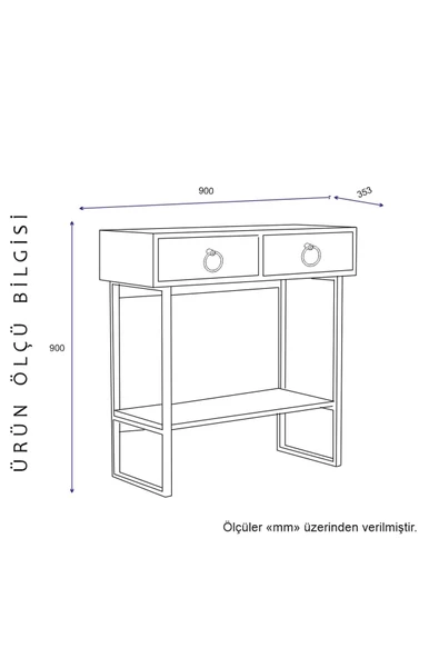 Meltem Çelik - BMdekor Dresuar Vaks Demir Ayak Çırağan Antrasit - 3