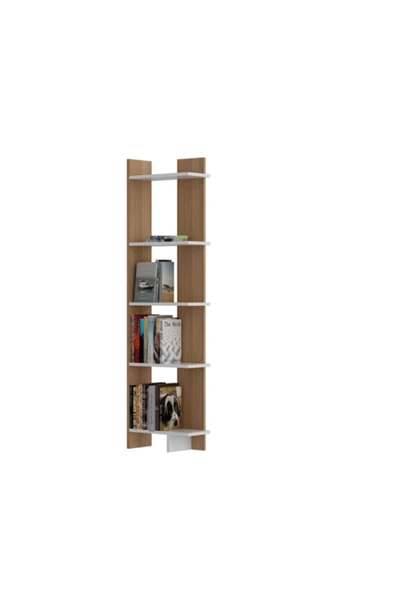 BMdekor Kitaplık Sky Teak Beyaz - 2