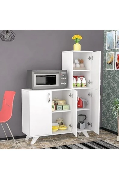 BMdekor Çok Amaçlı Dolap Raks Beyaz - 2