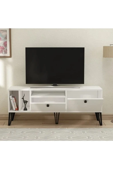 Meltem Çelik - BMdekor Tv Sehpası Alfas Beyaz 150 Cm - 2