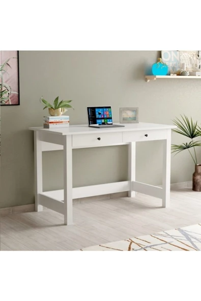 BMdekor Çalışma Masası Roma Beyaz