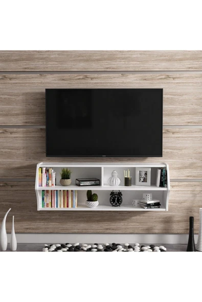 BMdekor Tv Sehpası Sümbül Beyaz 124 Cm - 2