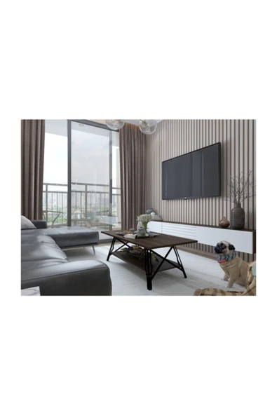 BMdekor Orta Sehpa Tetra Ceviz Siyah - 2