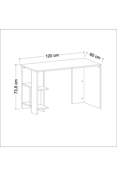 Meltem Çelik - BMdekor Çalışma Masası Arık Safir Meşe - 4