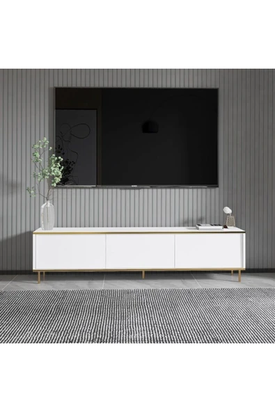 Meltem Çelik - BMdekor TV Sehpası Kozan Beyaz Gold 180 cm - 2