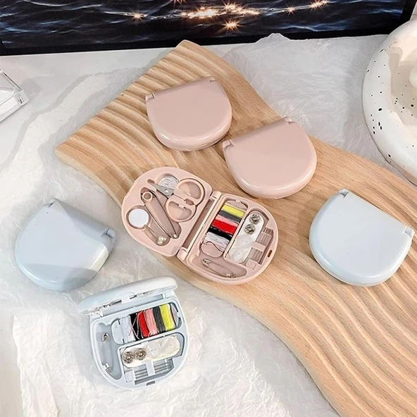 Çok Fonksiyonlu Mini Çanta Boy Seyahat Tipi Dikiş Seti - Resim 3