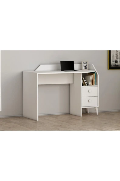 Meltem Çelik - BMdekor Çalışma Masası Zerda Beyaz - 2