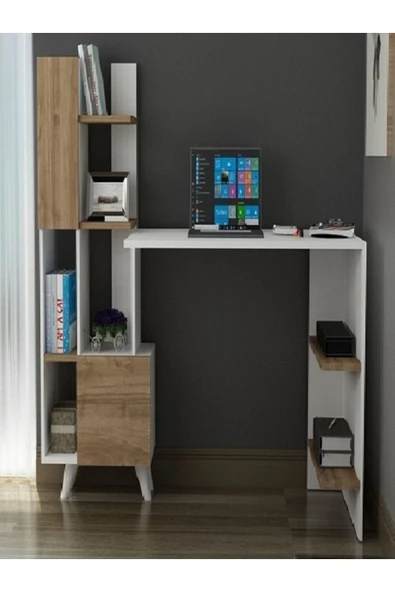 BMdekor Çalışma Masası Artema Beyaz Ceviz - 2