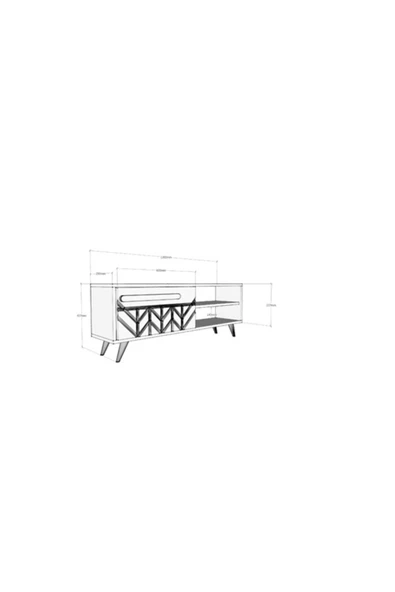 BMdekor Tv Ünitesi Italya Beyaz 120 Cm - 4