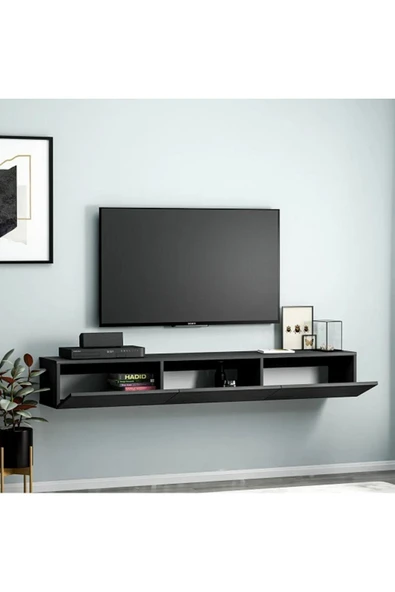 Meltem Çelik - BMdekor TV Sehpası Tunus Siyah 180 cm - Resim 2