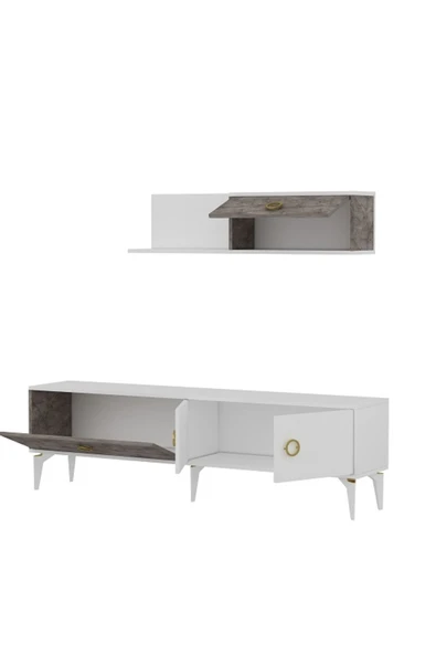 Meltem Çelik - BMdekor TV Ünitesi Zerda Gordion Beyaz 180 cm - 4