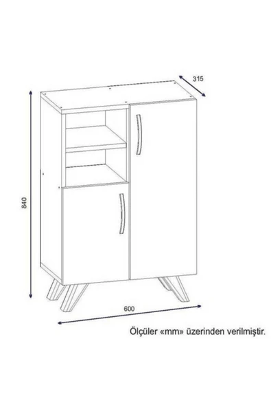 BMdekor Çok Amaçlı Dolap Esse Beyaz - 3