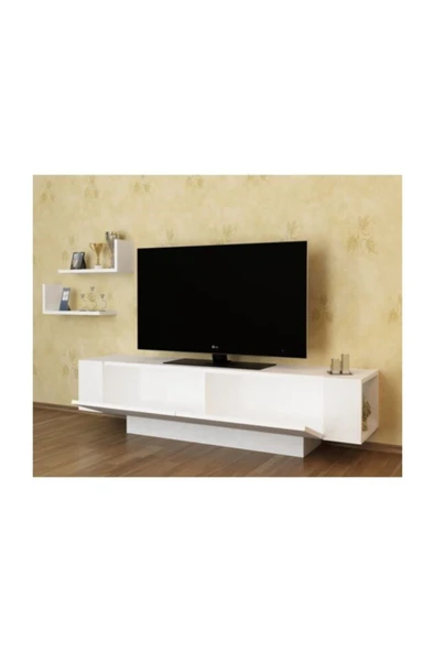 BMdekor Tv Sehpası Ekol Beyaz 150 Cm - Resim 2