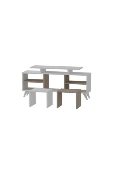 BMdekor Tv Ünitesi Kervan Beyaz Cordoba - Resim 3