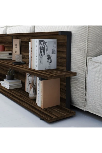 Meltem Çelik - BMdekor Yan Sehpa Koltuk Arkası Sehpa Akse Ceviz - 4